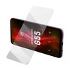 Przezroczysta folia ochronna jest nałożona na ekran smartfona, na którym widoczny jest napis "MOTOROLA MOTO G55" oraz logo "3mk". Tło ekranu ma dynamiczny, czerwono-pomarańczowy wzór.