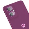 Opakowanie produktu jest w kolorze niebieskim z białymi elementami graficznymi i tekstem. Widnieje na nim logo "3mk", napis "hybrid glass Lens Protection™", a także ikony z informacjami: "unbreakable", "4 pcs." i "200% stronger".