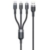 Kabel USB - USB-C/Lightning/Micro USB AWEI CL-975 100W 1.2 m Czarny