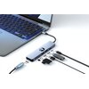 Hub HAWK HW-HUB601 6w1 USB Typu C, Pasywny Dodatkowe informacje Aluminiowa konstrukcja
