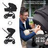 Wózek wielofunkcyjny KINDERKRAFT A-Tour 3in1 Jasnoszary Informacje dodatkowe Możliwość wpięcia fotelika