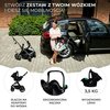 Fotelik samochodowy KINDERKRAFT Mink Pro I-Size 40-75 cm (0-13 kg) Czarny Możliwość obrotu 360° Nie