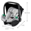 Fotelik samochodowy KINDERKRAFT Mink Pro I-Size (40-75 cm) Szary Przedział wiekowy 0 - 12 miesięcy