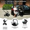 Fotelik samochodowy KINDERKRAFT Mink Pro I-Size z bazą 40-75 cm  (0-13 kg) Szary Możliwość obrotu 360° Nie
