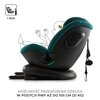 Zdjęcie przedstawia zielony fotelik samochodowy KINDERKRAFT Xpedition 3 I-Size 40-150 cm (0-22 kg) z ilustracją manekina testowego. Widoczny jest tekst: "MOŻLIWOŚĆ PRZEWOŻENIA DZIECKA W POZYCJI RWF AŻ DO 105 CM (21 KG)" oraz logo i-Sze.