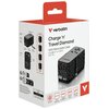 Adapter podróżny VERBATIM CNT-02 Czarny Kolor Czarny