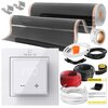 Folia grzewcza na podczerwień MISSION AIR 160 W/m² Black Silver 1 m² (1 m x 100 cm) + regulator Aries LCD Biały