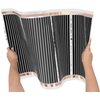 Folia grzewcza na podczerwień MISSION AIR 160 W/m² Black Silver PTC 7 m² (14 m x 50 cm) + regulator Aries LCD Biały Zawartość zestawu Podłogowy czujnik temperatury NTC o długości 3 m do sterownika