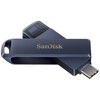 Pendrive SANDISK iXpand Phone 128GB, Lightning / USB-C, Odczyt 90 MB/s, Zapis 10 Mb/s Maksymalna prędkość zapisu [Mb/s] 10