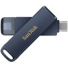 Pendrive SANDISK iXpand Phone 128GB, Lightning / USB-C, Odczyt 90 MB/s, Zapis 10 Mb/s Kolor Granatowy