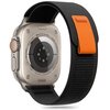 Pasek TECH-PROTECT Nylon Stripe do Apple Watch 6/7/8/9/10/SE/Ultra 1/2 (44/45/46/49mm) Czarno-pomarańczowy
