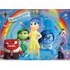 Na obrazku znajduje się kolorowa ilustracja z postaciami z filmu animowanego, na tle której widnieją napisy: "Headquarters", "Dream", "Imagination Land", "Friendship" oraz "Subconscious". W tle widać tęczę, gwiazdki i różnorodne wzory.