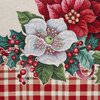 Obrus EUROFIRANY Cho 1273 140 x 180 cm Naturalny Kolor Czerwony