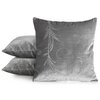 Poszewka EUROFIRANY Royal 10 45 x 45 cm Srebrny Wzór Rośliny