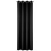 Zasłona EUROFIRANY Rita 140 x 250 cm Czarny Materiał 100% poliester