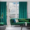 Zasłona EUROFIRANY Design 91 Rosa 140 x 270 cm Ciemnoturkusowy Szerokość [cm] 140