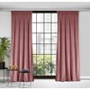 Zasłona EUROFIRANY Design 91 Rosa 140 x 270 cm Ciemnoróżowy Styl Glamour