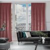 Zasłona EUROFIRANY Design 91 Rosa 140 x 270 cm Ciemnoróżowy Styl Klasyczny