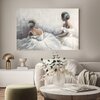 Obraz EUROFIRANY 649 120 x 80 cm Błękitny Motyw Baletnice