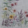 Obrus EUROFIRANY Summer 9 90 x 90 cm Naturalny Kolor Biało-zielony