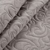 Narzuta EUROFIRANY Len 4 170 x 210 cm Popielaty Materiał Poliester