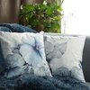 Poszewka EUROFIRANY Velvet 141 45 x 45 cm Niebieski Wzór Kwiaty