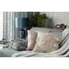 Poszewka EUROFIRANY Velvet 45 x 45 cm Stalowy Wzór Liście