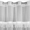 Firana gotowa EUROFIRANY Kiara 140 x 250 cm Biały Zawartość zestawu 1 x firana 140 x 250 cm