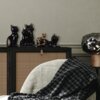 Figurka dekoracyjna EUROFIRANY Cat 12 x 11 x 20 cm Czarny Możliwość powieszenia na ścianie Nie