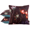 Poszewka EUROFIRANY Velvet 129 45 x 45 cm Bordowo-turkusowy Rodzaj zapięcia Zamek
