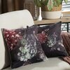 Poszewka EUROFIRANY Velvet 131 45 x 45 cm Ciemnofioletowy Wzór Kwiaty