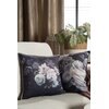 Poszewka EUROFIRANY Velvet 133 45 x 45 cm Czarno-fioletowy Wzór Kwiaty
