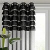 Firana gotowa EUROFIRANY Aura 140 x 250 cm Czarny Materiał 100% poliester