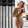 Firana gotowa EUROFIRANY Aura 140 x 250 cm Czarny Gwarancja 24 miesiące
