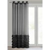 Firana gotowa EUROFIRANY Dani 140 x 250 cm Czarny Materiał 100% poliester - etamina