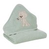 Ręcznik z kapturem Baby 100 x 100 cm Miętowy Materiał Bawełna