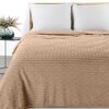 Koc EUROFIRANY D91 Lisa 200 x 220 cm Beżowy Kolor Beżowy