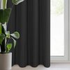 Zasłona EUROFIRANY Adari 140 x 250 cm Czarny Materiał 100% poliester