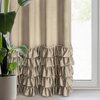 Zasłona EUROFIRANY Carli 140 x 250 cm Ciemnobeżowy Styl Romantyczny