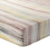 Prześcieradło EUROFIRANY Print z gumką 160 x 200 cm Fioletowy Materiał Bawełna