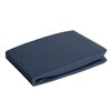 Prześcieradło EUROFIRANY Design 91 393158 Jersey 180 x 200 cm Granatowy Z gumką Tak