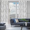Zasłona EUROFIRANY Linnea 140 x 250 cm Biały Styl Botaniczny
