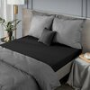 Prześcieradło EUROFIRANY Design 91 397067 Jersey 180 x 200 cm Czarny Kolor Czarny