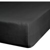 Prześcieradło EUROFIRANY Jersey D91 z gumką 220 x 200 cm Czarny Rozmiar [cm] 220 x 200
