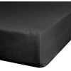 Prześcieradło EUROFIRANY Jersey D91 z gumką 240 x 220 cm Czarny Rozmiar [cm] 240 x 220