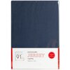 Prześcieradło EUROFIRANY Jersey D91 z gumką 240 x 220 cm Granatowy Materiał Bawełna