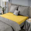 Prześcieradło EUROFIRANY Design 91 397098 Jersey 180 x 200 cm Musztardowy Kolor Musztardowy