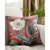 Poszewka EUROFIRANY Velvet 109 45 x 45 cm Ciemnoróżowy Wzór Kwiaty