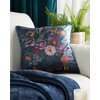 Poszewka EUROFIRANY Velvet 112 45 x 45 cm Granatowy Wzór Kwiaty