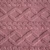 Koc EUROFIRANY Warkocz 200 x 220 cm Różowy Materiał Poliester